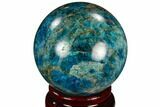 Bright Blue Apatite Sphere - Madagascar #121800-1